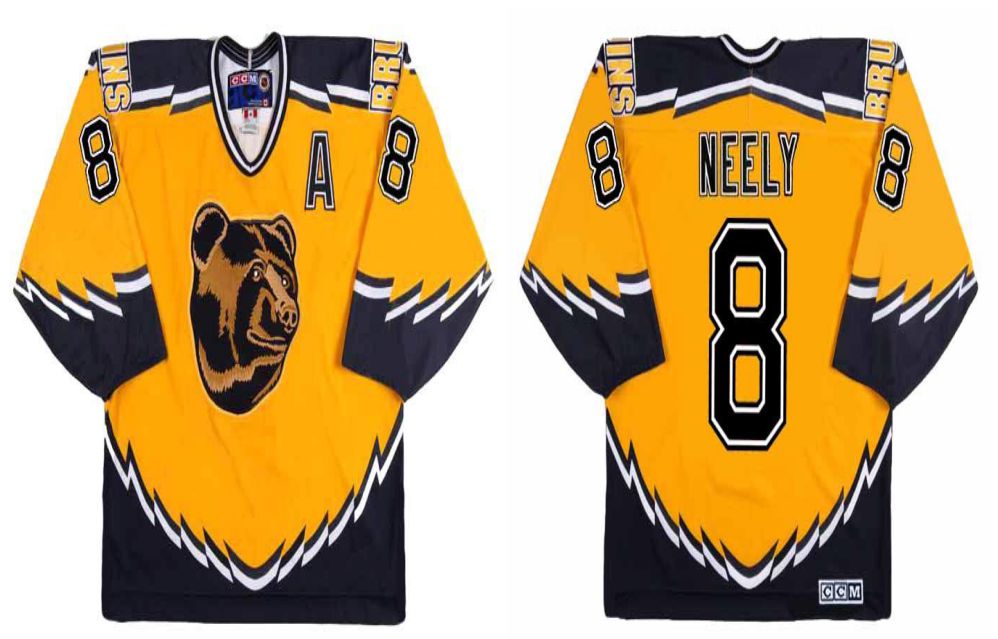 2019 Men Boston Bruins #8 Neely Yellow CCM NHL jerseys->boston bruins->NHL Jersey